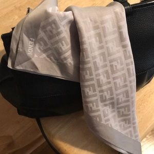 Small light gray Fendi scarf